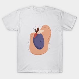 Modern Plum, Fruit illustration T-Shirt